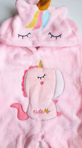 Unicorn Cosplay Fleece Romper For Babies