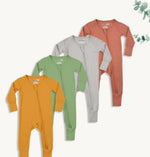 Load image into Gallery viewer, Baby&#39;s Bamboo Long Sleeves Jumpsuit With Two-ways Zipper
