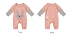 Load image into Gallery viewer, Baby&#39;s Street Style Cotton Romper With Bunny Applique

