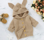 Load image into Gallery viewer, Bunny Knit Hoodie And Pants Set For Babies
