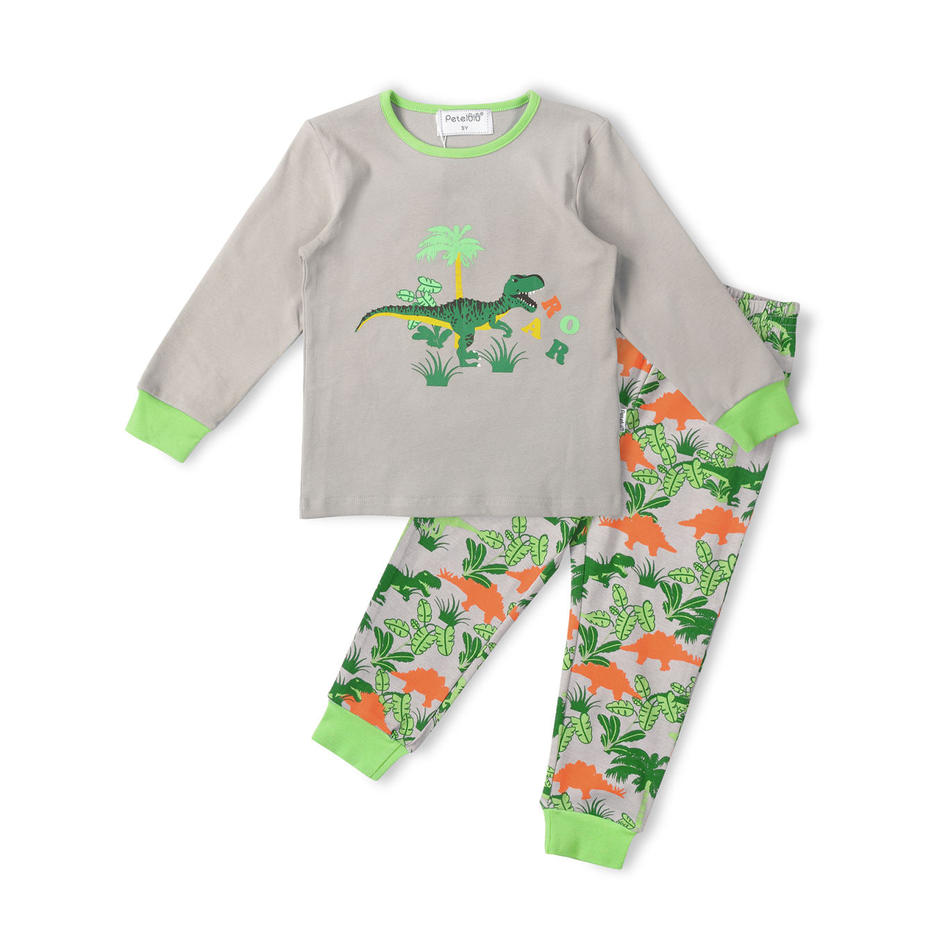 Toddler Boys' Cotton Jersey Pajamas - Dinosaur graphic