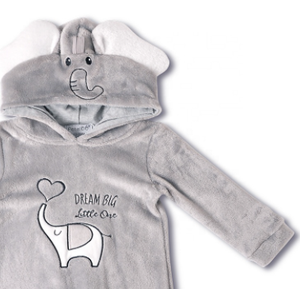 Elephant Cosplay Fleece Romper For Babies