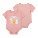 Load image into Gallery viewer, Baby&#39;s Rainbow Graphic Organic Bamboo Bodysuit
