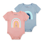 Load image into Gallery viewer, Baby&#39;s Rainbow Graphic Organic Bamboo Bodysuit

