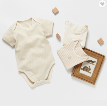 100% Organic Natural Colored Cotton Baby's Bodysuit