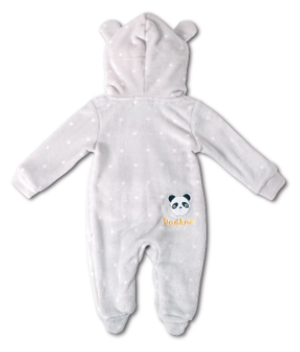 Baby Panda Cosplay Fleece Romper For Babies