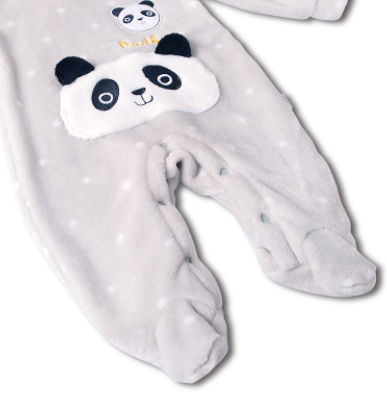Baby Panda Cosplay Fleece Romper For Babies
