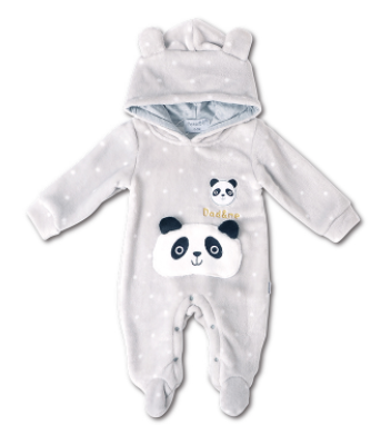 Panda Cosplay Fleece Romper For Babies 