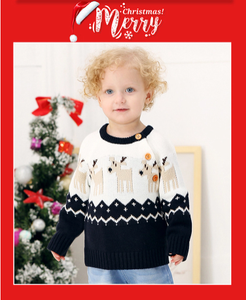 Cute Christmas Rudolph Knit Sweater For Babies