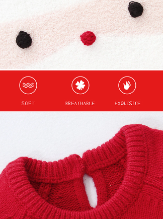 Santa Clause Festive Knit Romper For Babies