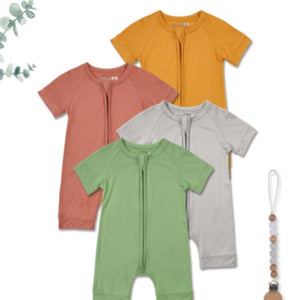 Baby's Short Sleeves Bamboo Rompers