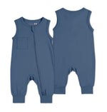 Load image into Gallery viewer, Baby&#39;s Sleeveless Bamboo Romper with Zipper
