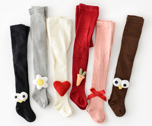 Toddler Girls' Tights With Appliques