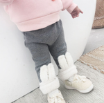 Load image into Gallery viewer, Toddler Girl&#39;s Warm Fleece Lined Legging With Bunny Cuffs

