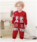 Load image into Gallery viewer, Christmas Selburose Pattern Knit Romper For Babies
