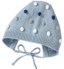 Baby's cotton knit hat with tie