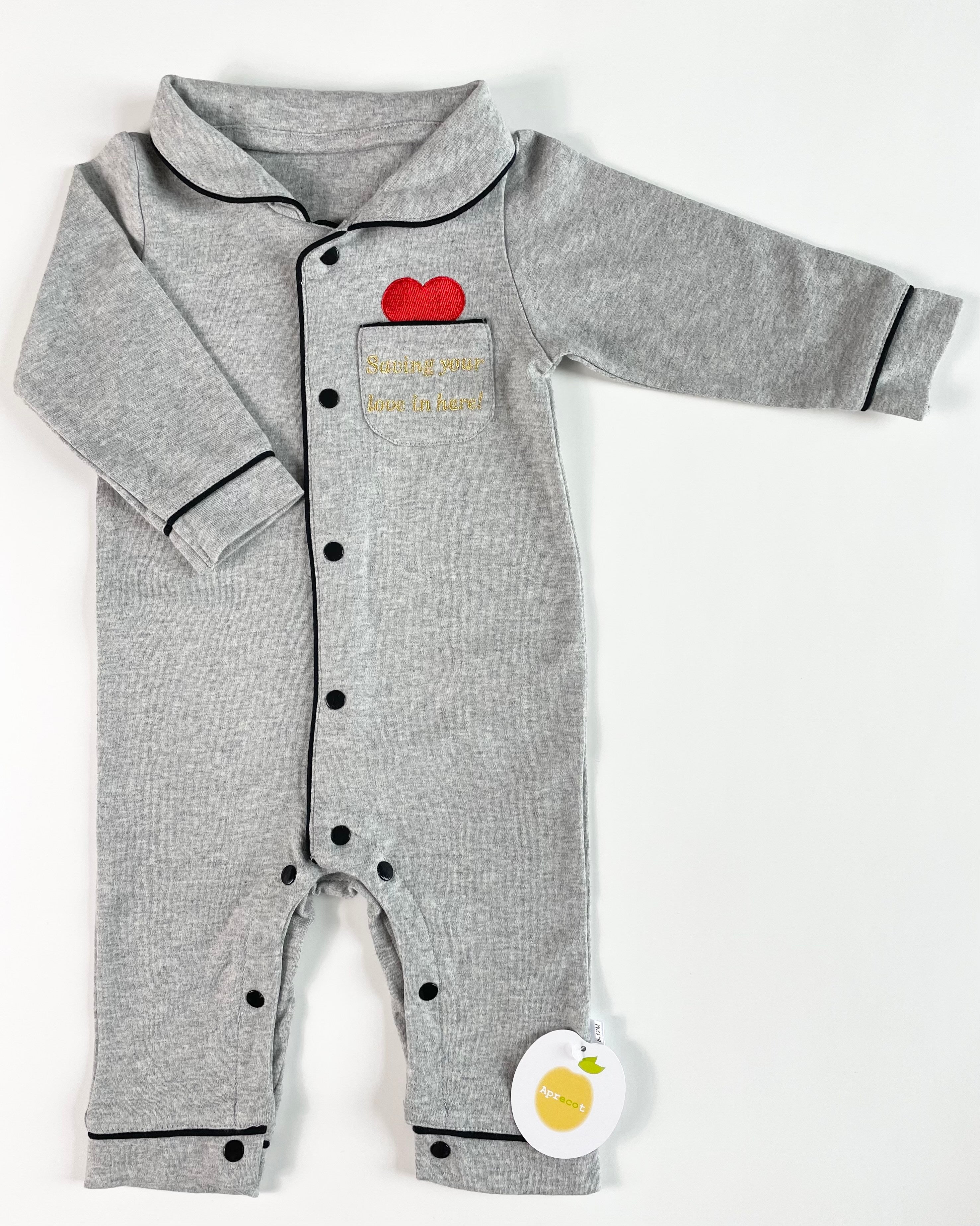 Sweetheart Baby's Organic Cotton Pajamas With Embroidery