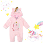 Load image into Gallery viewer, Unicorn Cosplay Fleece Romper For Babies
